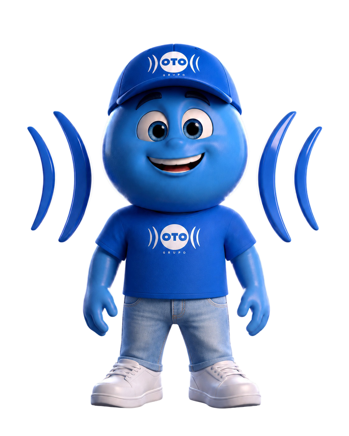 Otin, mascote do OTO Grupo, guia digital de orientação